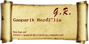 Gasparik Rozália névjegykártya