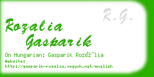 rozalia gasparik business card